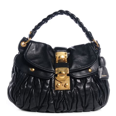 miu miu classic coffer matelasse hobo bag crafted|Black Wander Matelassé Nappa Leather Hobo Bag .